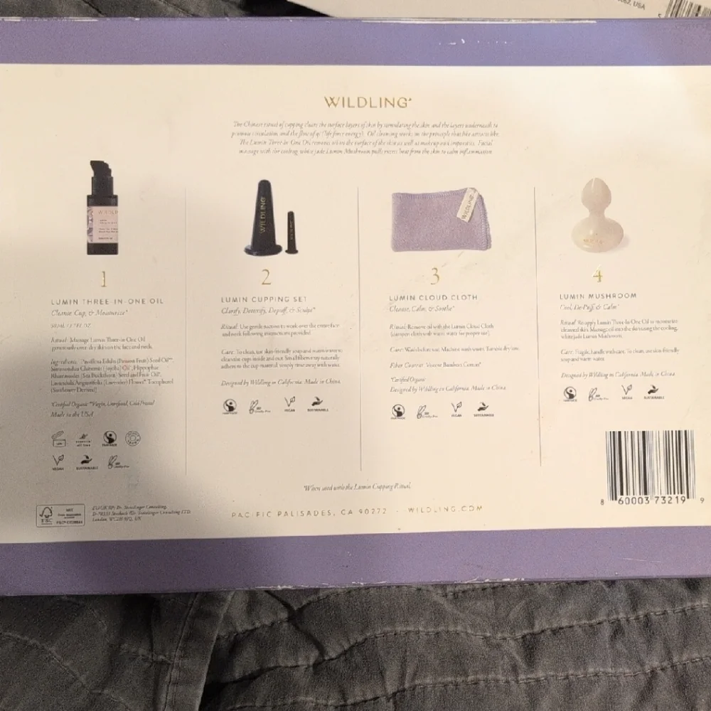 Skincare Set with Purple and Black Accents